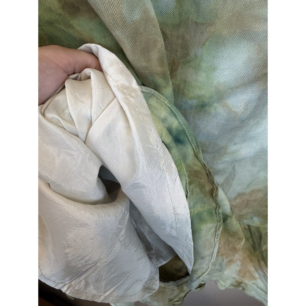 Vintage Green Boho Tie Dye Watercolor Dress FairyGrunge Size 18 Amanda Smith - Picture 6 of 10
